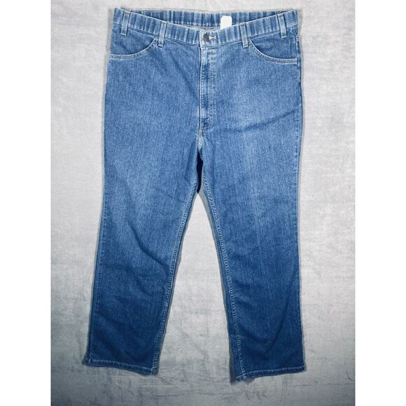 Vintage Levi's Ankle Jeans Mens 42 X 32 Denim Medium Wash High Rise Straight Leg - Picture 1 of 11